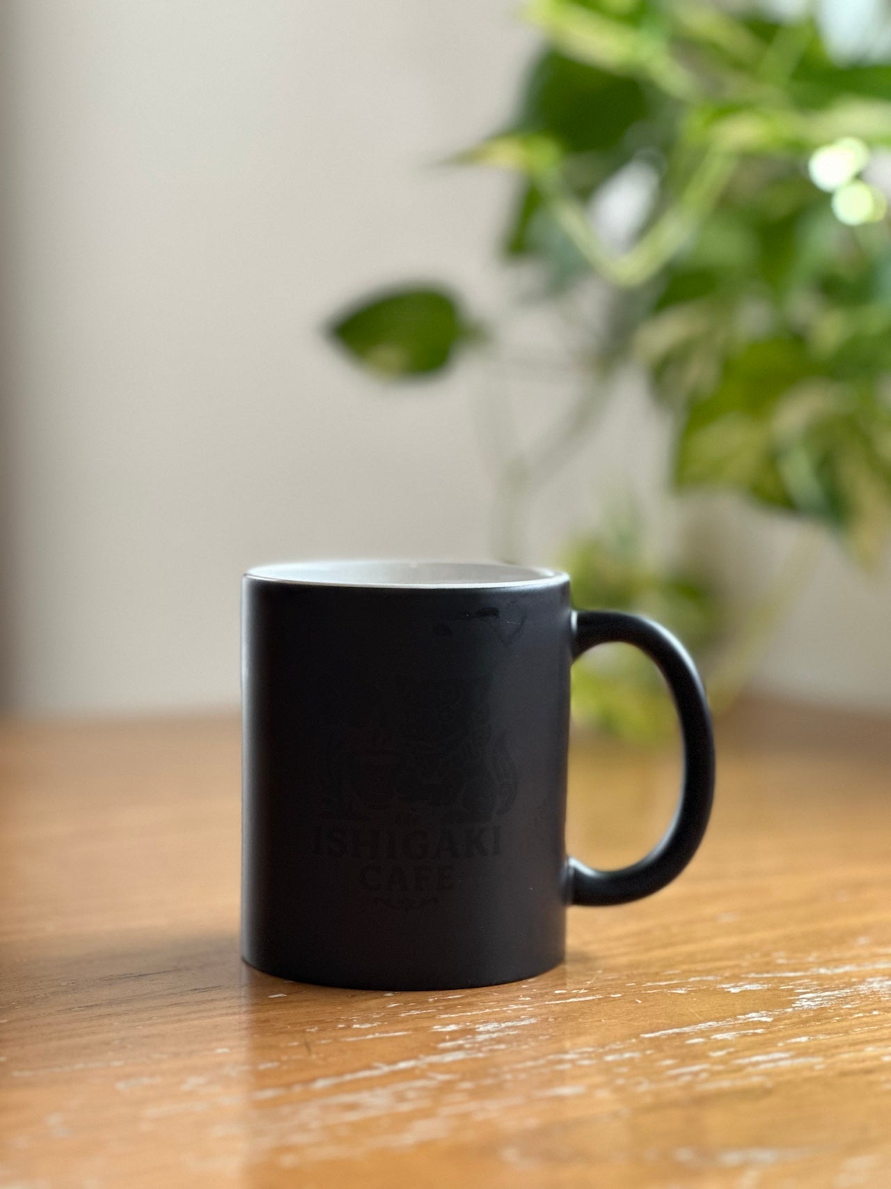 Ishigaki Cafe Original Black Mug – 350ml Color Changing