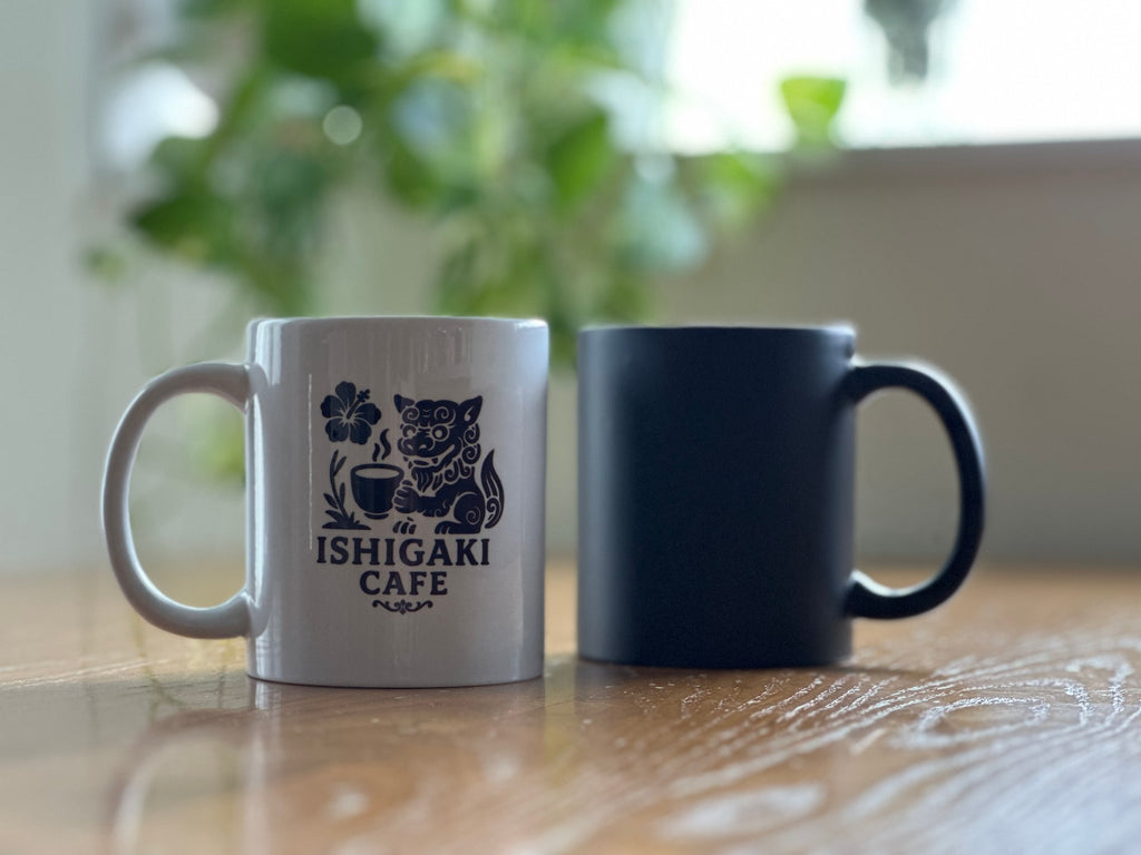Ishigaki Cafe Original Black Mug – 350ml Color Changing