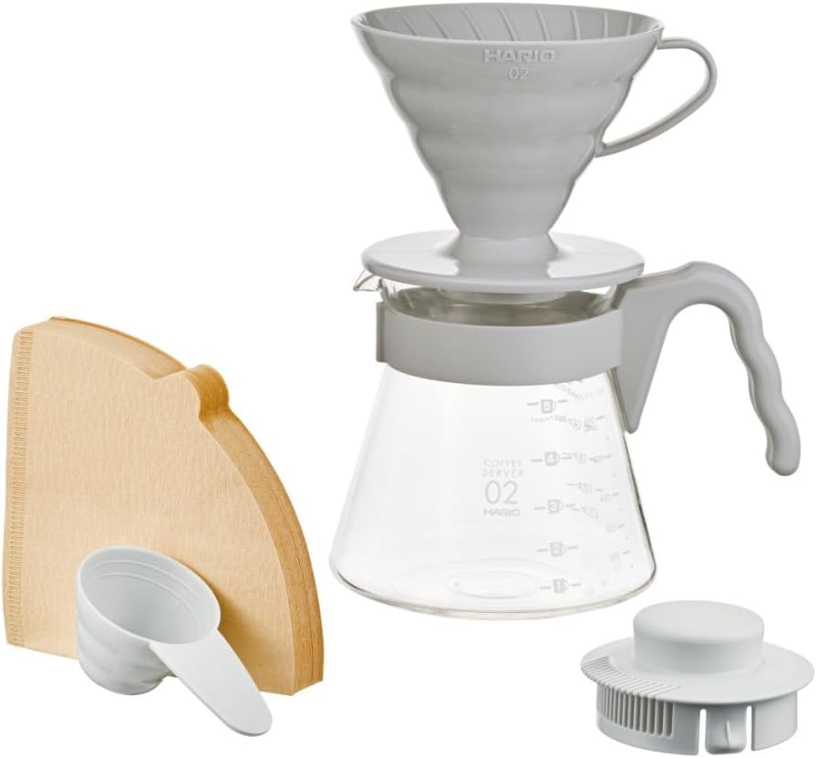 V60 Starter Gift Box – Hario V60, Kalita Grinder, IshigakiCafe Original Black Mug & Coffee Set